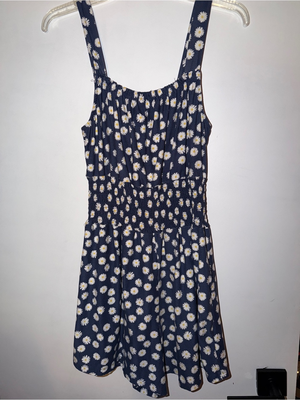 Rue21 Navy Daisy Print Sundress with Yellow Centers